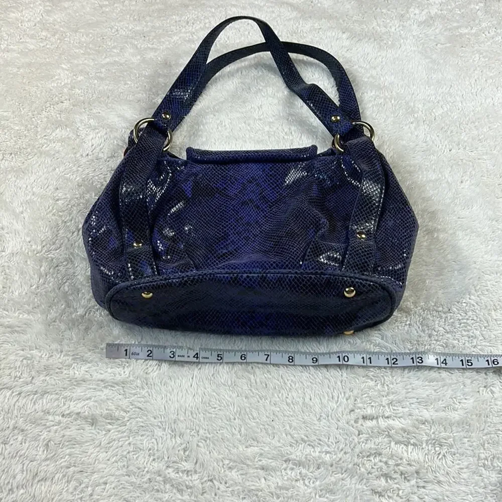 Michael Kors Brimfield python blue snakeskin shoulder bag hobo purse,‎ large